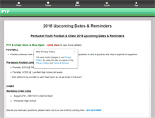Tablet Screenshot of pentucketyouthfootball.org